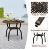 KTMBDW Cast Aluminum Outdoor Round Side Table, Small Patio Table, Outdoor Coffee Tables for Patio, Garden, Balcony for All Weather, Bronze - 4 of 4