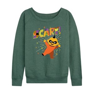 Women's - Disney - The Incredibles Halloween Lightweight French Terry Wide Neck Long Sleeve Shirt - 1 of 4