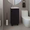 SEVOBAL Bathroom Vanities Bethel 15.7 Inch Free Standing Cabinet with Resin Sink and Two Shelves for Bathroom Storage, Black, 33.86"*18.9"*11.42" - 3 of 4