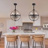 Bella Depot 15" Farmhouse Distressed Wood Globe Ceiling Fan 3-Speed Reversible Blades with Remote Control and Light Kit(Bulbs not Included) - 2 of 4