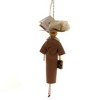 Italian Ornaments 7.0 Inch Lady W/Brown Coat Cream Hat Italian Christmas Ornament Tree Ornaments - 2 of 2