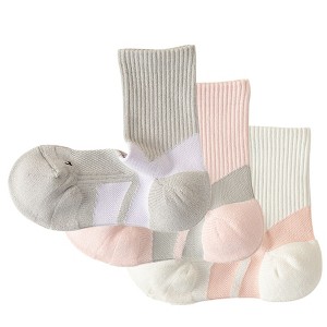 Anna-Kaci Women's 3-Pair Pack Cushioned Sports Crew Socks with Arch Support Mesh Panels and Ankle Compression - 1 of 4