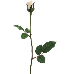 Allstate Floral 23" Off White Long Stem Rose Bud Artificial Floral Stem - 1 of 1