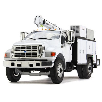 Ford F-650 with Maintainer Service Body White 1/34 Diecast Model Car by First Gear