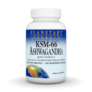 KSM-66 Ashwagandha 600 mg by Planetary Herbals  -  120 VegCap - 1 of 3