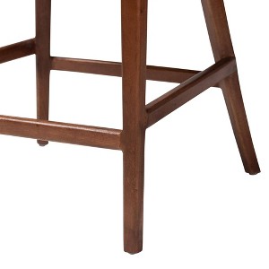 bali & pari Lumajang Rattan and Wood Bar Stool Light Honey/White/Walnut Brown - 1 of 4