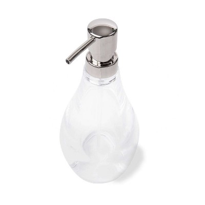 Umbra Clear Acrylic Lotion and Soap Dispenser with Metal Lid