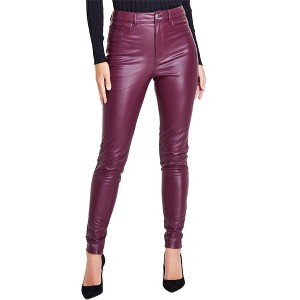 I.N.C International Concepts Womens Faux Leather Casual Trouser Pants - 1 of 1