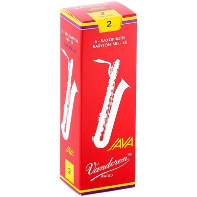 Vandoren Java Red Baritone Saxophone Reeds Strength 2, Box Of 5 : Target