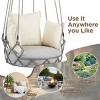 Outdoor Garden Balcony Hammock Swing Chair,Olefin Fabric Hanging Patio Basket Chair,Indoor Bedroom Waterproof Cushion Hammock Chair-Coolbibila - 4 of 4