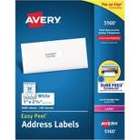 Avery Easy Peel Laser Address Labels 1" x 2 5/8" White 30 Labels/Sheet 209882