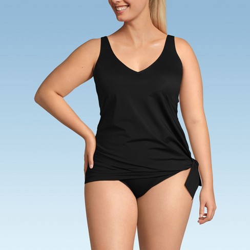 Lands' End Women's Slender Suit Fauxkini One Piece Swimsuit - image 1 of 4