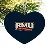 Robert Morris University Primary Logo Heart Love Wood Christmas Tree Holiday Ornament - 2 of 3
