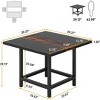 Tribesigns Square Dining Table for 4 People, Farmhouse 39.4"x 39.4" inches Wooden Kitchen Table Patio Table for Backyard, Small Space - 3 of 4