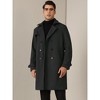 Lars Amadeus Men's Double Breasted Notched Lapel Long Winter Coat - 2 of 4