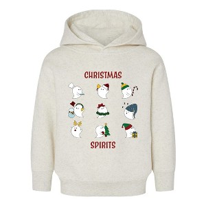 The Juniper Shop Christmas Spirits Red Words Toddler Graphic Hoodie - 1 of 3