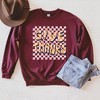 Simply Sage Market Women's Give Thanks Checkered Gildan Sweatshirt - 2 of 2
