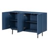 Storage Cabinet With 4 Doors, Sideboard Console Table With 2 Shelves And Metal Legs, For Living Room, Entrance, Living Room, Dinning Room - 3 of 4