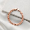 Ross-Simons 18kt Rose Gold Over Sterling Silver Byzantine Bracelet - 3 of 4