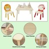 GlasFlength Accent Table Sets, Toddler Activity Play Dining Study Desk with Chairs, for Reading, Drawing, Playing, Beige, 23.6"*23.6"*17.3" - 3 of 4
