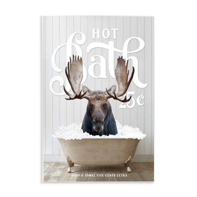 Stupell Industries Vintage Bathroom Moose Ad, 10" x 15"