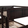 NicBex Full over Full Bunk Bed Convertible Pine Frame Triple Bed Frame with Scroll Wheels, Guardrails and Ladder, No Box Spring Required - 4 of 4