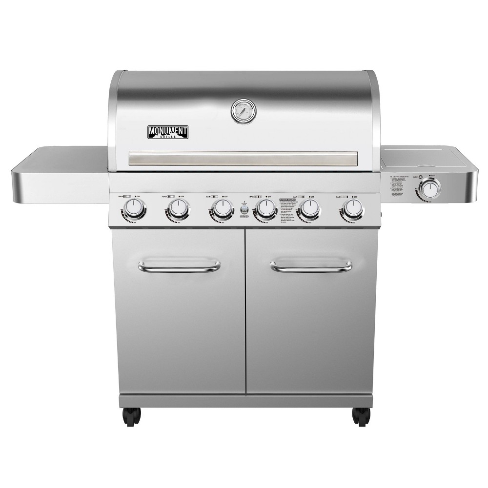 6-Burner Propane Stainless Steel Gas Grill with Rotisserie Kit Model 77352 - Monument Grills (Box 2 of 2 Only)