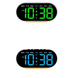 REGALWOVEN 2 Pcs Digital Plastic Corded Electric Adjustable Accurate Alarm Clock 7.1 x 3.1 x 1.2 inch - 1 of 4
