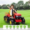 Kids Ride On Tractor, 12V Ride On Toy Car with Remote Control, Electric Vehicles Toy with LED Headlights & USB - 2 of 4