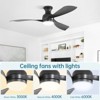 Sofucor 52-Inch Flush Mount Ceiling Fan With Light And Remote Reversible DC Motor For Bedroom Living Room Kitchen Indoor Outdoor - 2 of 4