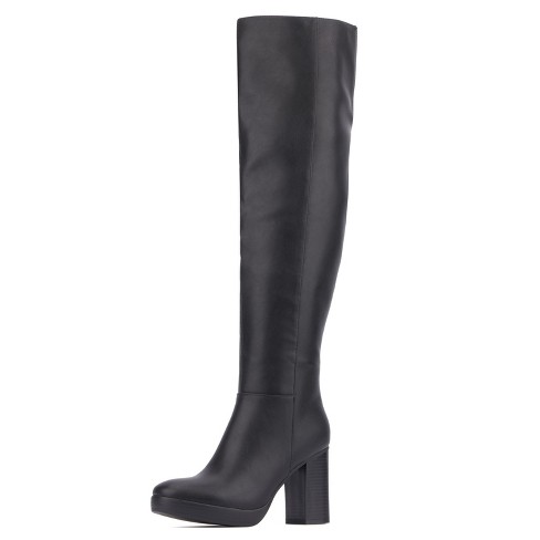 Black thigh high boots target on sale