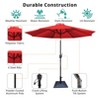 PAGED 8.8FT Patio Umbrella Aluminum Market Umbrella with Tilt, Crank and 42 Pound Square Resin Umbrella Base for Outdoor - 2 of 4