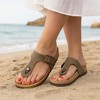CUSHIONAIRE Leah Cork Footbed Thong Sandals for Women 2025 with Adjustable Strap and Arch Support - 4 of 4