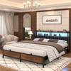 Aheaplus Platform Bed Frame with Reversible Storage Headboard and Charging Station - 4 of 4
