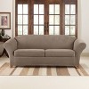 3pc Stretch Pique Sofa Slipcovers - Sure Fit - 2 of 4