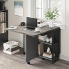 Space Saving Folding Dining Table with 2 Tier Storage-Extendable Drop Leaf Farmhouse Kitchen Dining Room Tables Set for 4, - 4 of 4