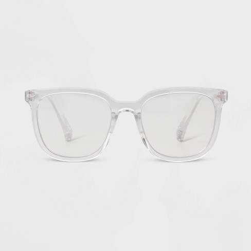 The Ringo | Square Glossy Clear Gray Sunglasses