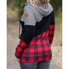 Women's Colorblock Fullzip Hoodie - Michelle Mae - 3 of 4