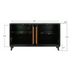 Rattan Sideboard Buffer Cabinet With 4 Rattan Doors, Adjustable Shelves, Storage Modern Storage Cabinet, Cupboard Console Table - 4 of 4