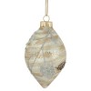 Northlight 5" Birch Wood and Glitter Pine Cones Glass Finial Christmas Ornament - 3 of 4