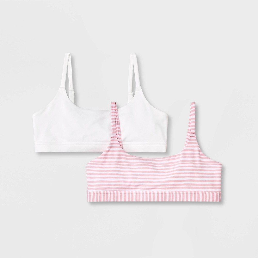 Size L Girls' 2pk Bralette - art class™ Pink 