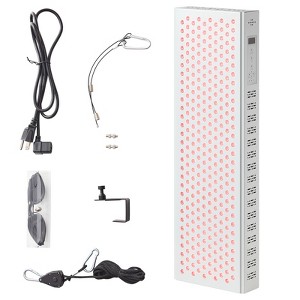 VEVOR Red Light Therapy for Whole Body, 300 Dual-Chip, 10Hz/40Hz Pulse, 3 Timing Setting, Red 660nm & Near Infrared 850nm Light Therapy Panel - 1 of 4