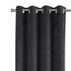 Monarch Specialties Curtain Panel 2Pcs Set  Room Darkening Grommet Living Room Bedroom Kitchen Velvet Polyester Grey Contemporary Modern - 3 of 4