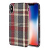 Reiko iPhone X/iPhone XS Checked Fabric Case in Red - 2 of 4