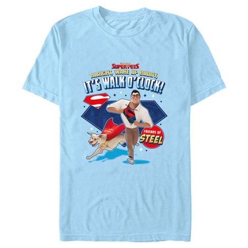 light blue superman t shirt