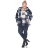 White Mark  Plus Size Plaid Shacket - 4 of 4