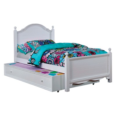 Iohomes Ranallo Contemporary Trundle White Full - HOMES: Inside + Out: Kids Bedroom Furniture, Space-Saving Design