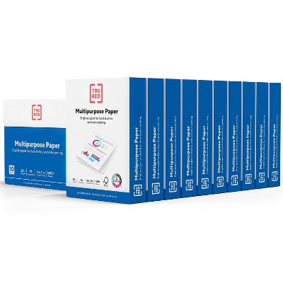 TRU RED 8.5" x 11" Color Printer Paper 20 lbs. 96 Brightness 500/Ream 10 RMS/CT 513096/TR56962