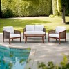 Seats with Cushion & Acacia Wood Frames Outdoor Conversation Set - 4 of 4