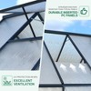 Polycarbonate Greenhouse for Outdoors, Large Walk-InGreenhouse with Quick Setup Structure and Roof Vent, Greenhouse with Ventilation - 3 of 4
